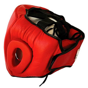 Zeepk Boxing & Martial Arts Headgear Protective Gear Leather MMA UFC Fighting Head Guard Sparring Helmet X-Large