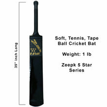 Load image into Gallery viewer, Zeepk 5 Star Tennis Tape Soft Ball Cricket Bat Full Size Kashmir Willow Handmade - Zeepk Sports