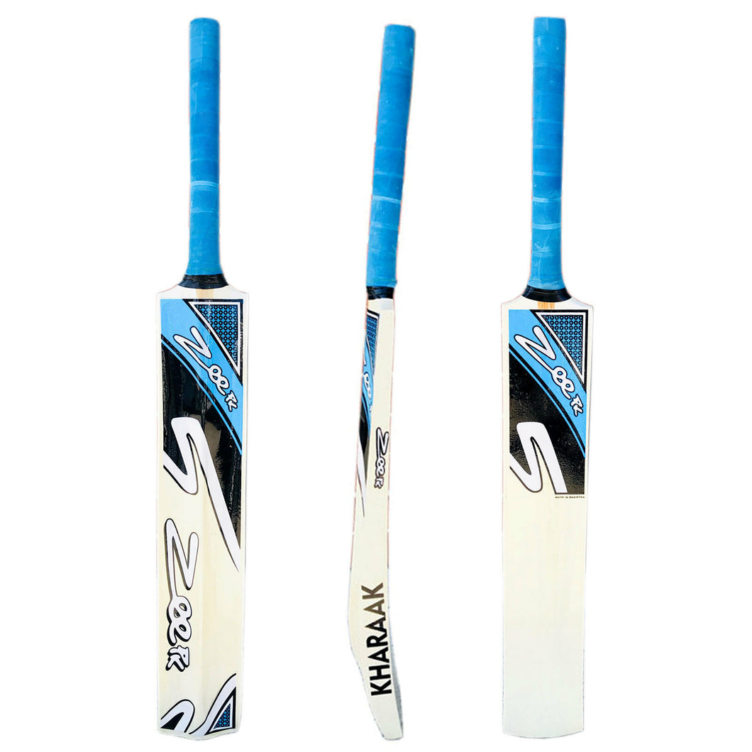 Cricket Bat Tape Ball Soft Tennis Ball Blue Thick Edge 44mm Blade 2lb Light Weight ADULT - Zeepk Sports