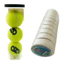 Load image into Gallery viewer, CRICKET BALL CA PLUS 15K PLUS TENNIS SOFT BALL 3 PC + AS SPORTS PLASTIC TAPE 10 PC FOR CRICKET - Zeepk Sports